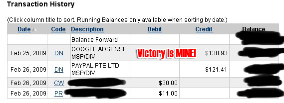 adsense victory An Adsense Virgin No More